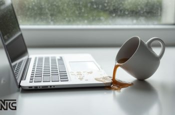 Water damaged laptop repair in Delhi — spilt coffee on laptop keyboard — CNC West Patel Nagar