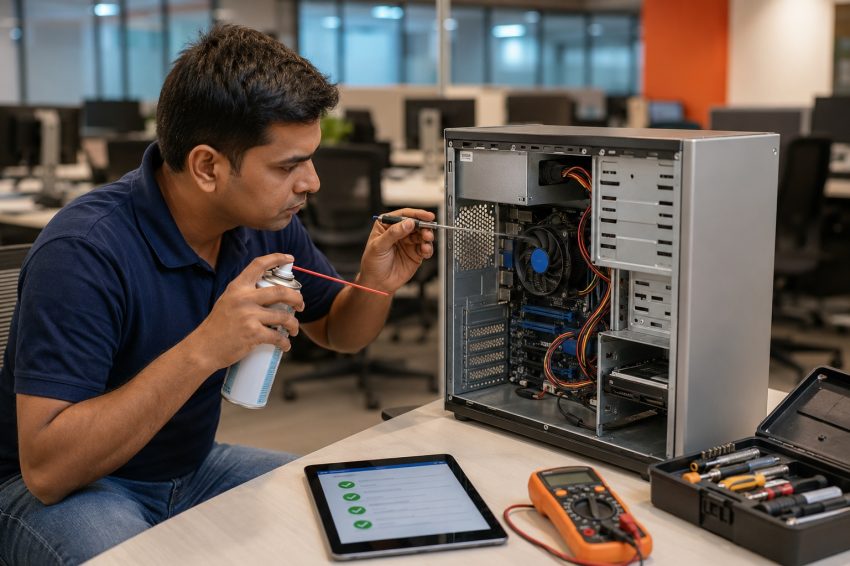 IT AMC cost per desktop in India 2026 — CNC IT maintenance contract services Delhi NCR