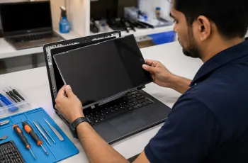 Laptop screen replacement at CNC service centre, West Patel Nagar, New Delhi