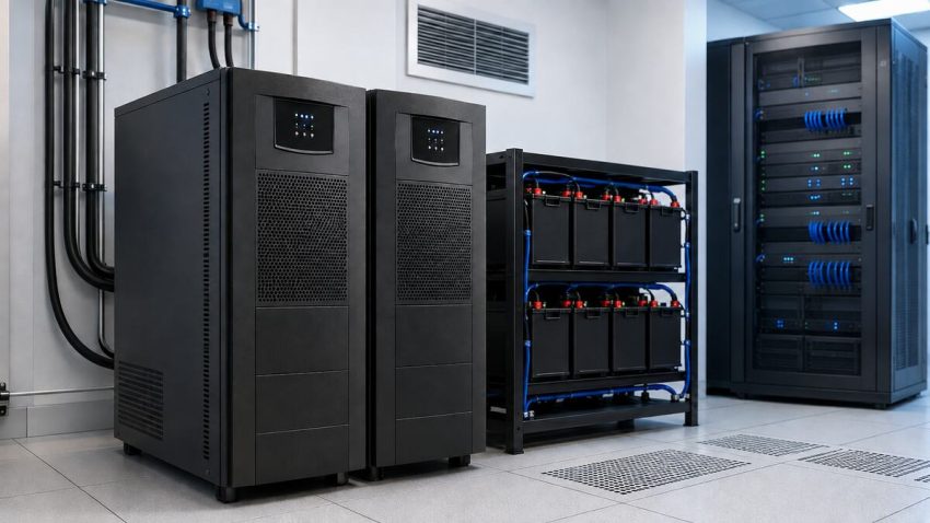 online UPS units in a small Delhi server room