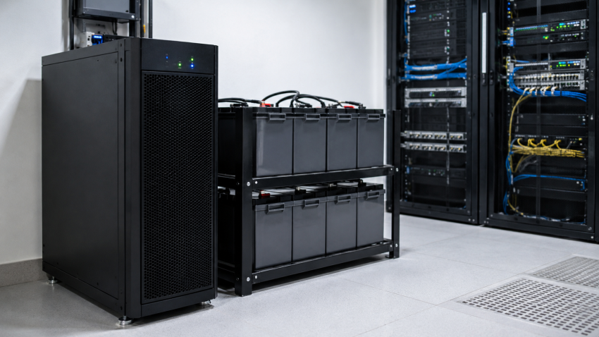 Online UPS and battery bank installed in Delhi office server room