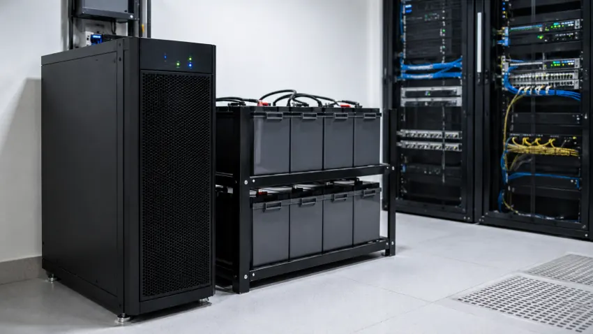 Online UPS and battery bank installed in Delhi office server room