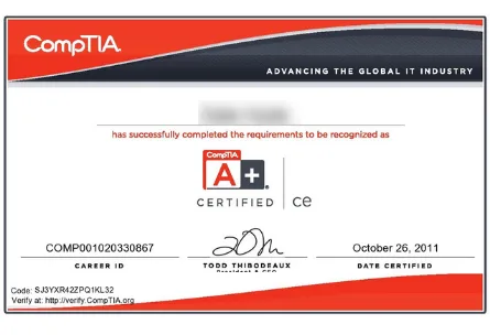 CompTIA A+ Certification — CNC Award