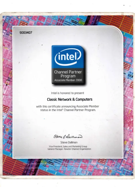 Intel Channel Partner — Associate Member — CNC Award