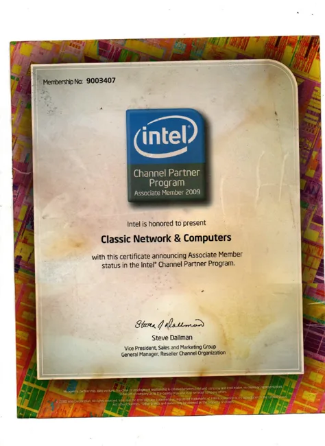 Intel Channel Partner — Associate Member — CNC Award