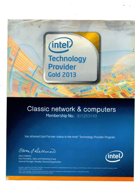 Intel Technology Provider Gold — CNC Award