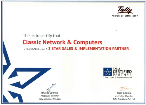 Tally 3 Star Partner — CNC Award