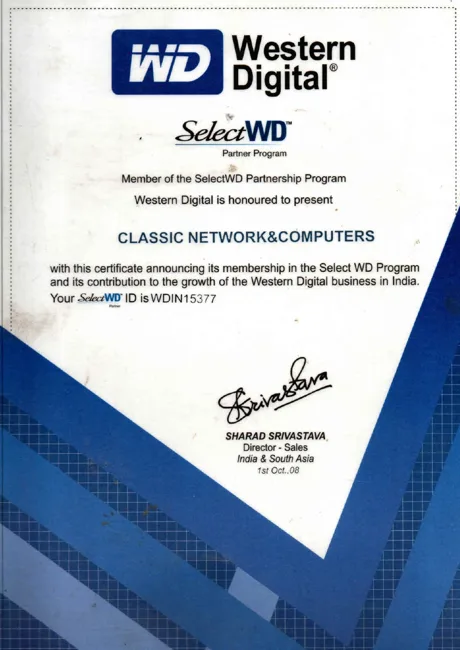 Western Digital — Select WD — CNC Award