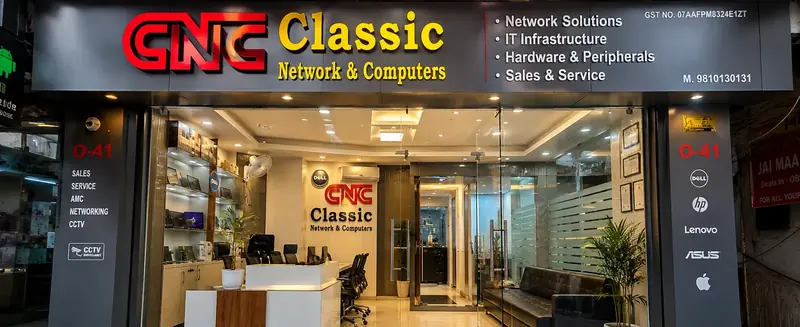 CNC service centre and computer store at O-41, West Patel Nagar, New Delhi